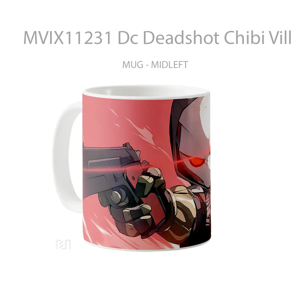 Mug Dc Deadshot Chibi Villain Gelas Keramik Koleksi Superhero - All-side / Desain