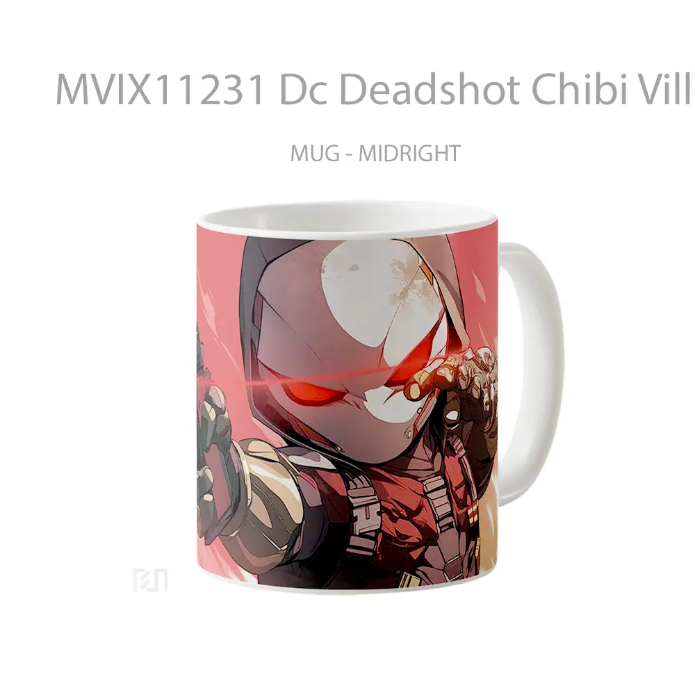Mug Dc Deadshot Chibi Villain Gelas Keramik Koleksi Superhero - All-side / Desain