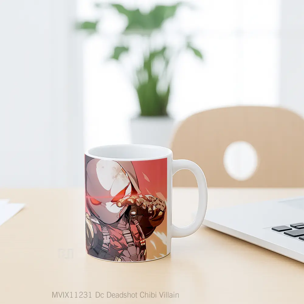 Mug Dc Deadshot Chibi Villain Gelas Keramik Koleksi Superhero - All-side / Desain