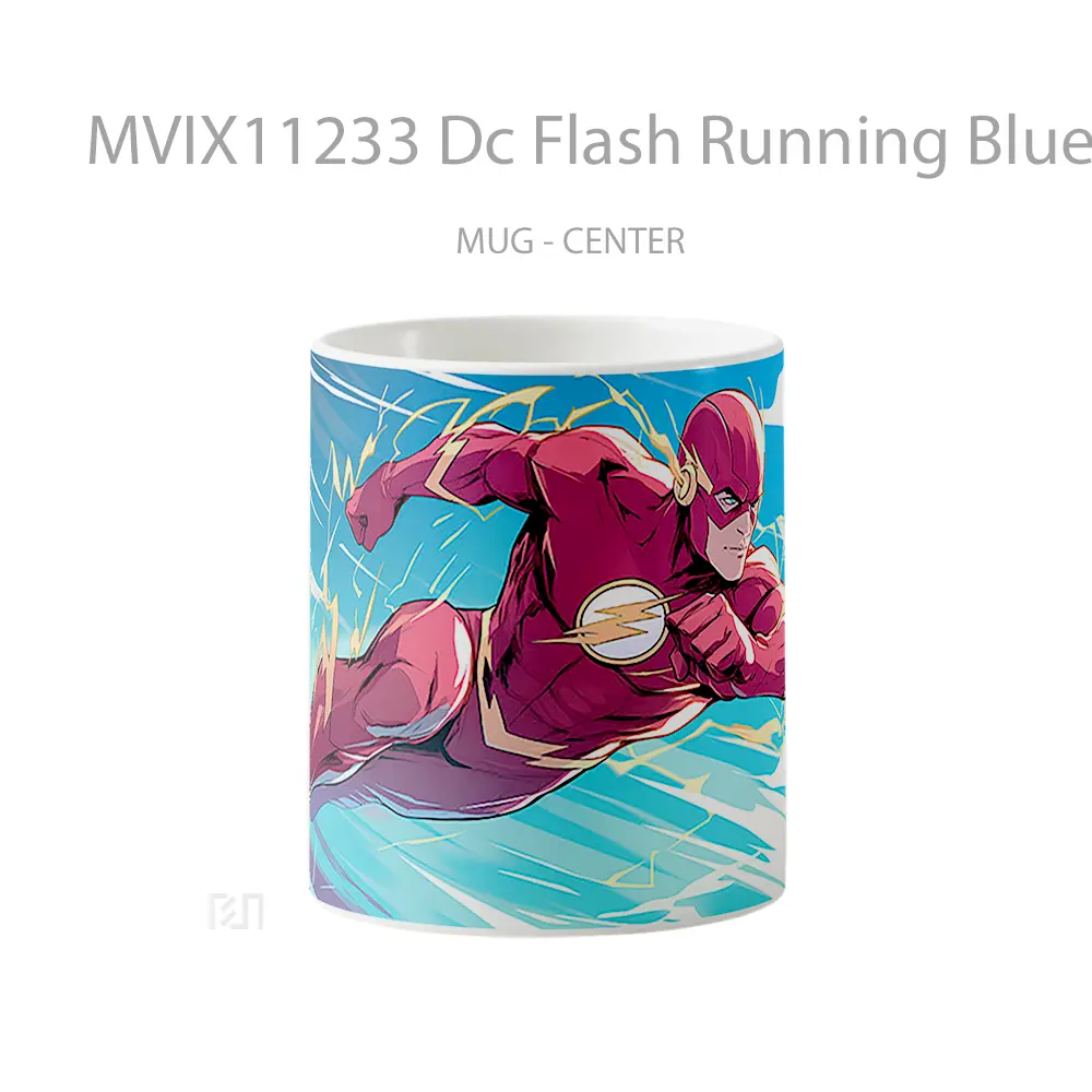 Mug Dc Flash Running Blue Merchandise Karakter Ikonik