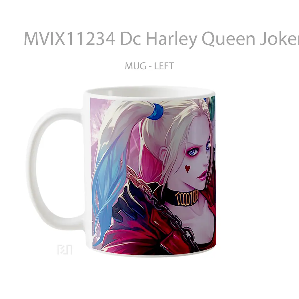 Mug Dc Harley Queen Joker Hadiah Spesial Fans Superhero - All-side / Desain