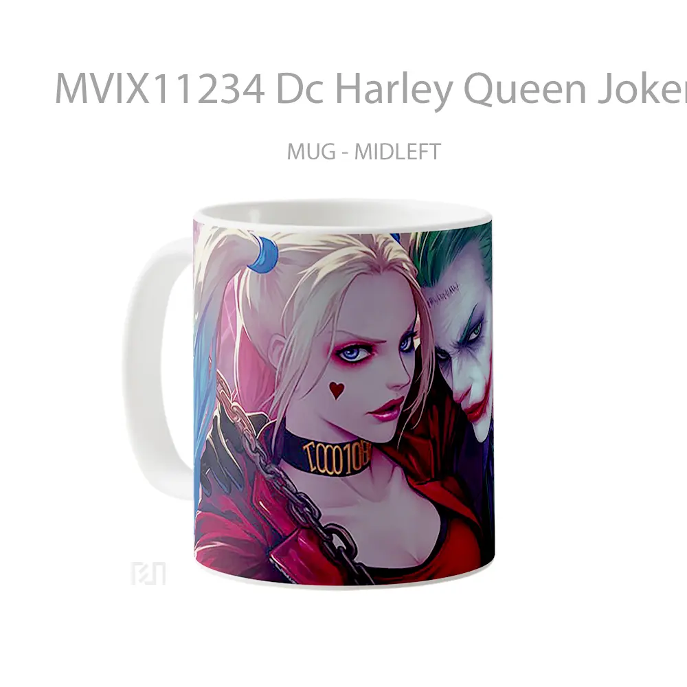 Mug Dc Harley Queen Joker Hadiah Spesial Fans Superhero - All-side / Desain
