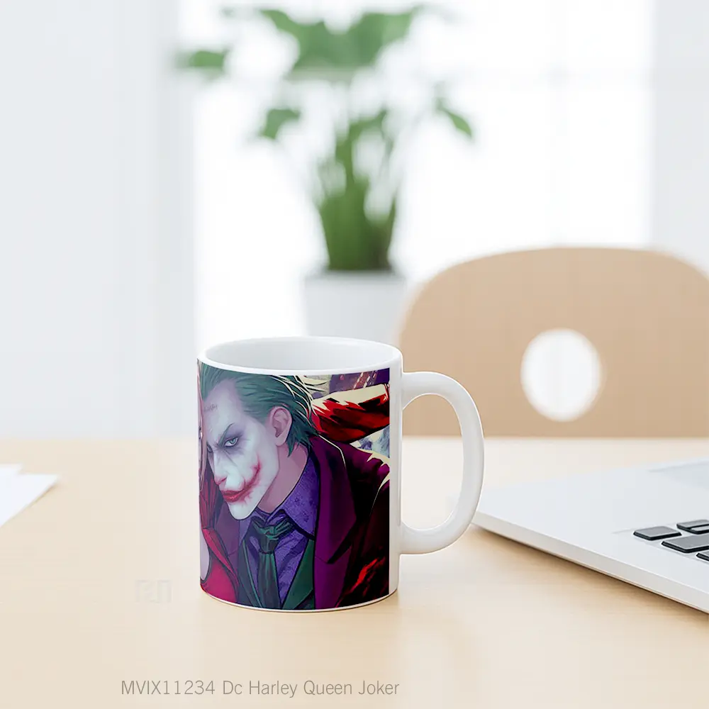Mug Dc Harley Queen Joker Hadiah Spesial Fans Superhero - All-side / Desain