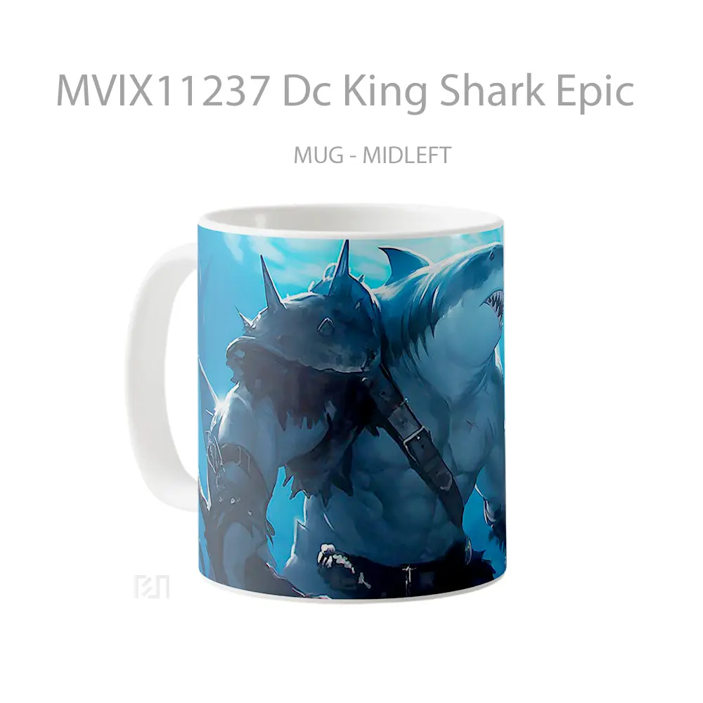 Mug Dc King Shark Epic Gelas Keramik Koleksi Superhero - All-side / Desain