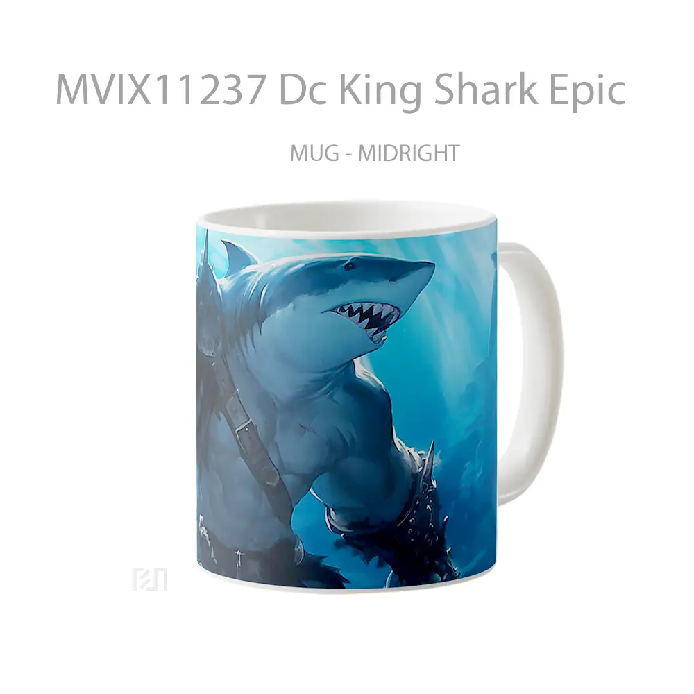 Mug Dc King Shark Epic Gelas Keramik Koleksi Superhero - All-side / Desain