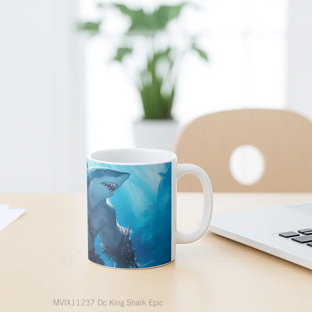 Mug Dc King Shark Epic Gelas Keramik Koleksi Superhero - All-side / Desain