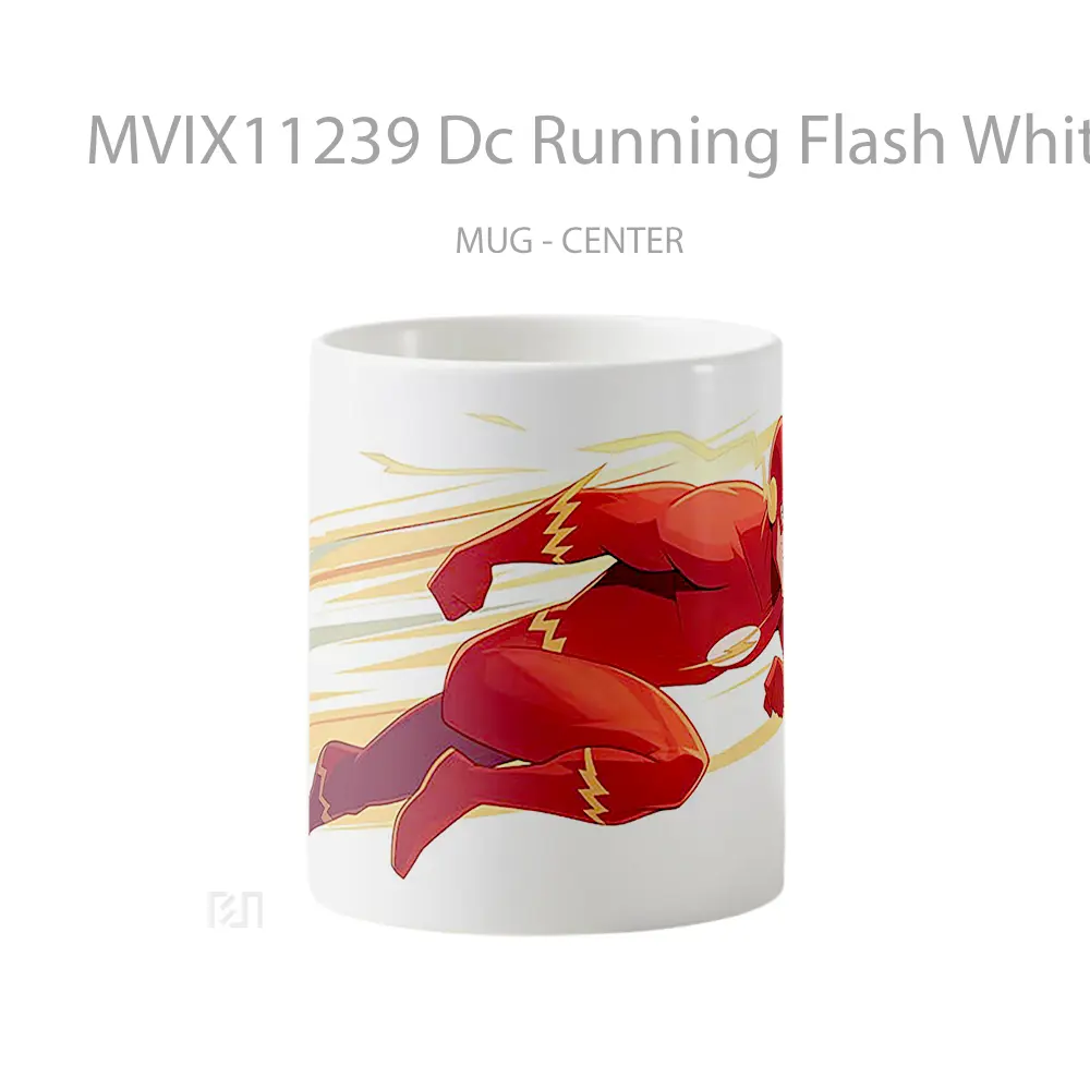 Mug Dc Running Flash White Merchandise Karakter Ikonik