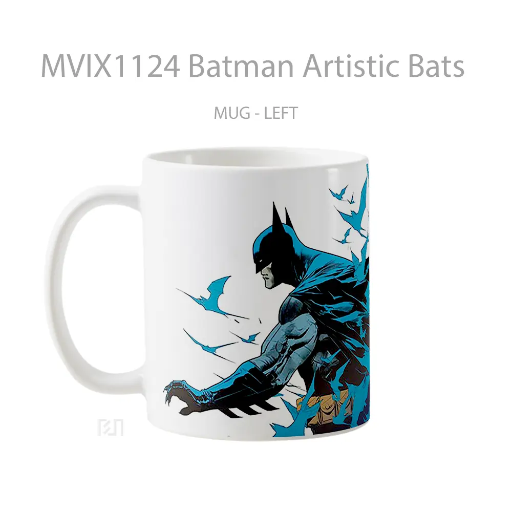Mug Batman Artistic Bats Gelas Keramik Koleksi Superhero - All-side / Desain