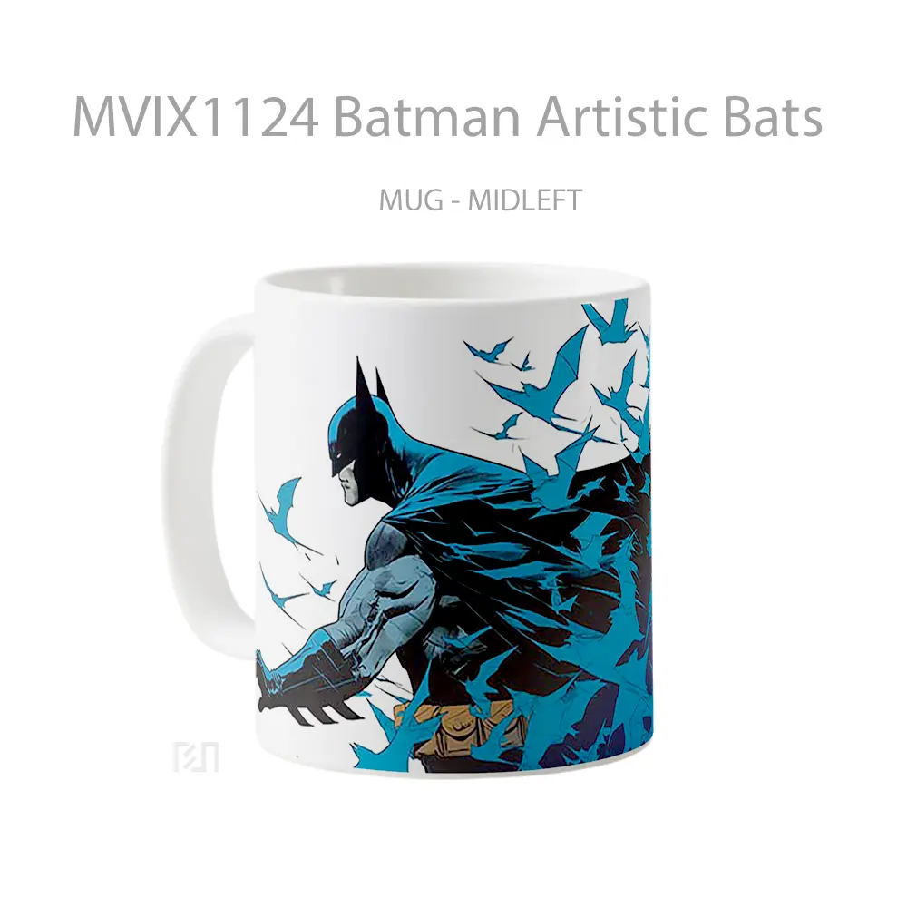 Mug Batman Artistic Bats Gelas Keramik Koleksi Superhero - All-side / Desain