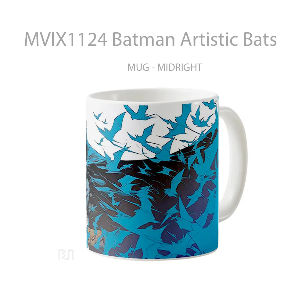 Mug Batman Artistic Bats Gelas Keramik Koleksi Superhero - All-side / Desain