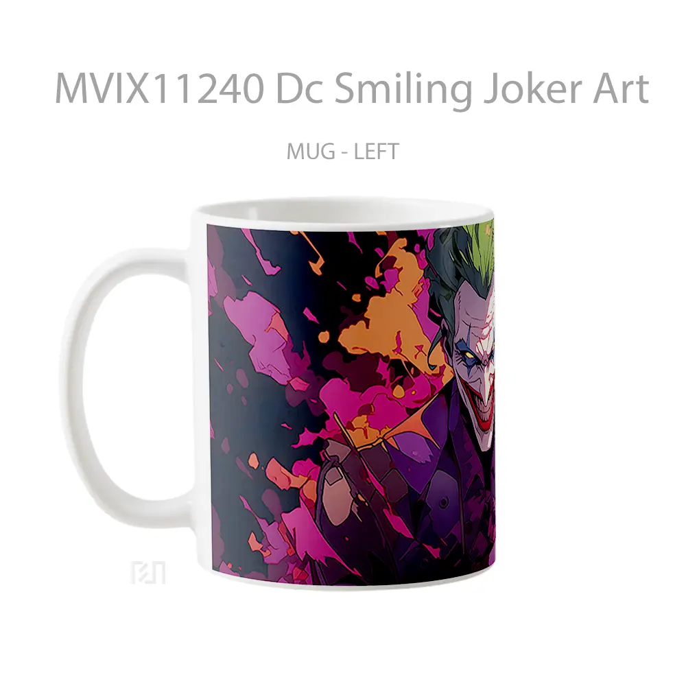 Mug Dc Smiling Joker Art Gelas Keramik Koleksi Superhero - All-side / Desain