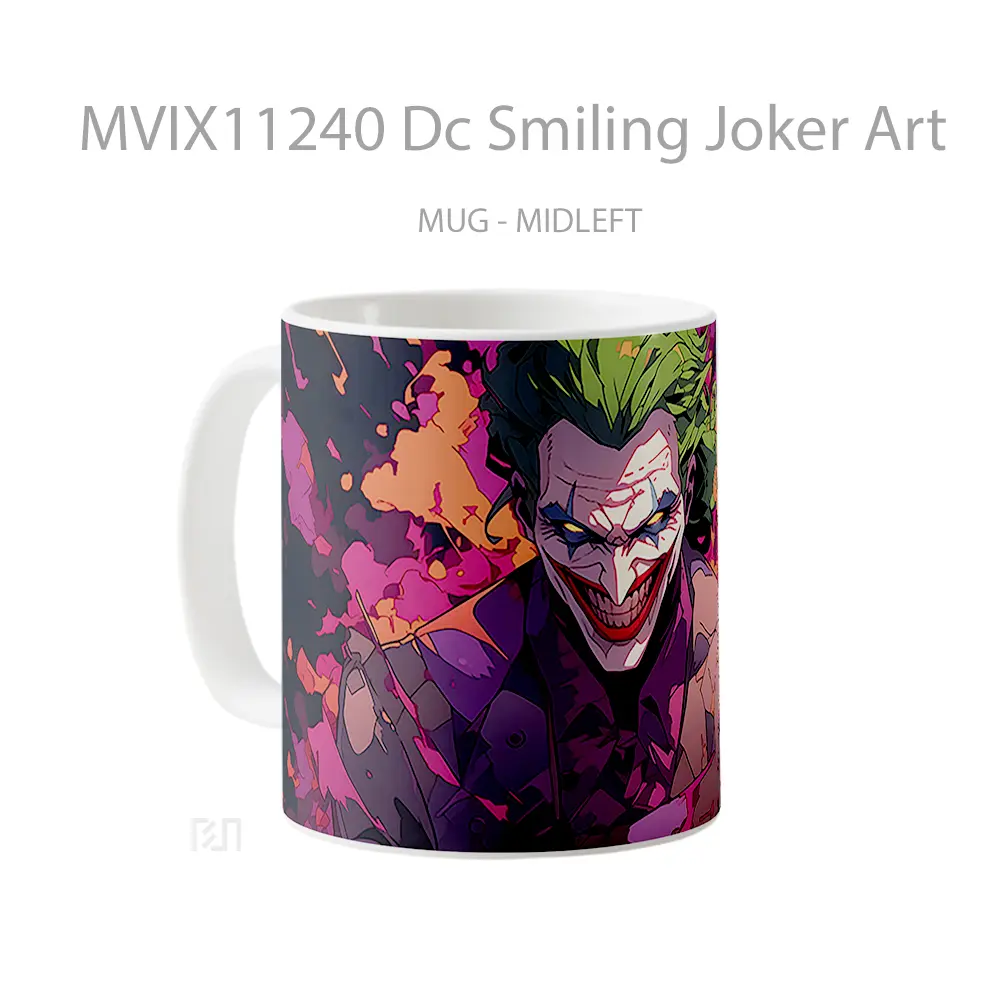 Mug Dc Smiling Joker Art Gelas Keramik Koleksi Superhero - All-side / Desain
