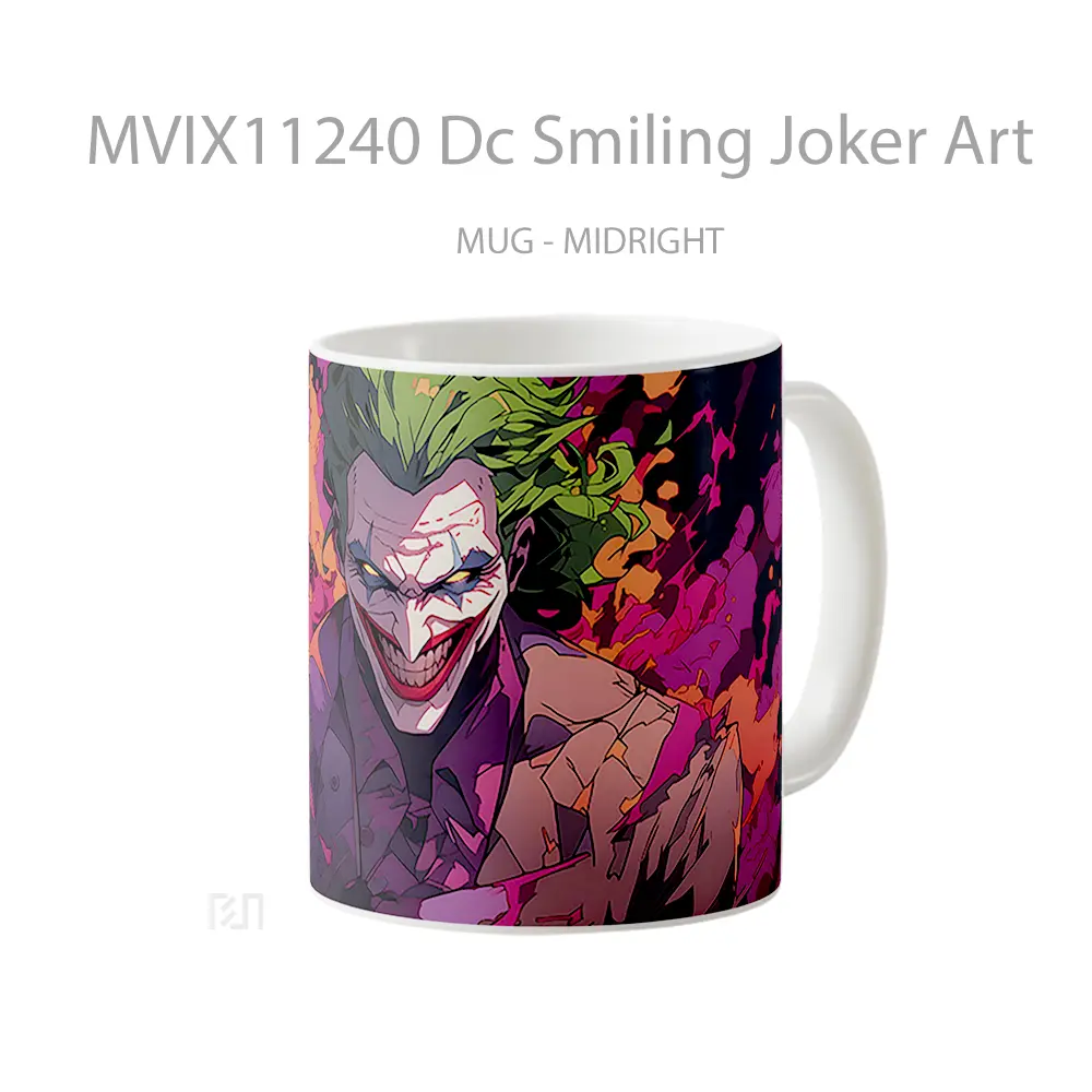 Mug Dc Smiling Joker Art Gelas Keramik Koleksi Superhero - All-side / Desain