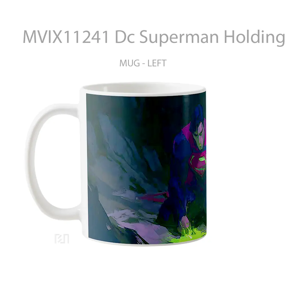 Mug Dc Superman Holding Kryptonite Exhausted Gelas Keramik Koleksi Superhero - All-side / Desain