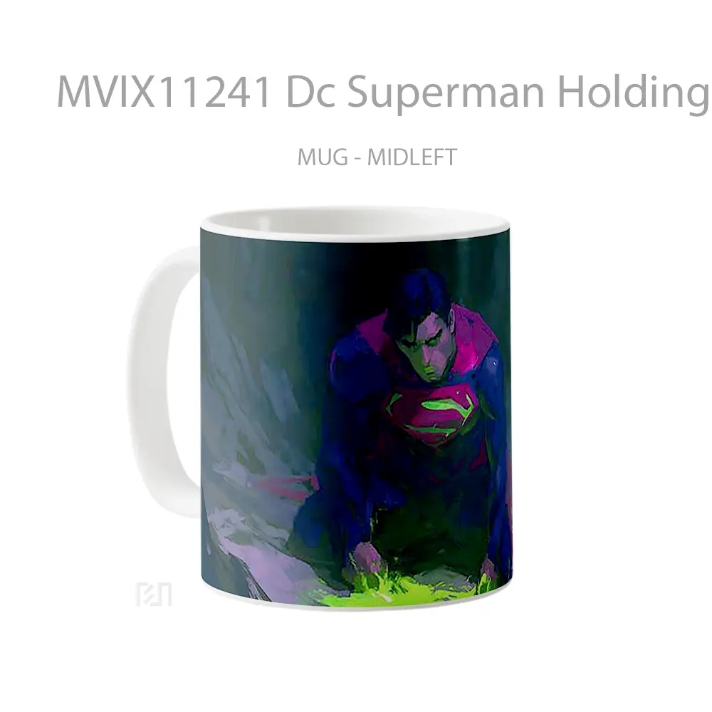 Mug Dc Superman Holding Kryptonite Exhausted Gelas Keramik Koleksi Superhero - All-side / Desain