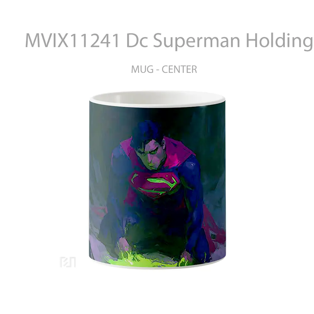 Mug Dc Superman Holding Kryptonite Exhausted Gelas Keramik Koleksi Superhero