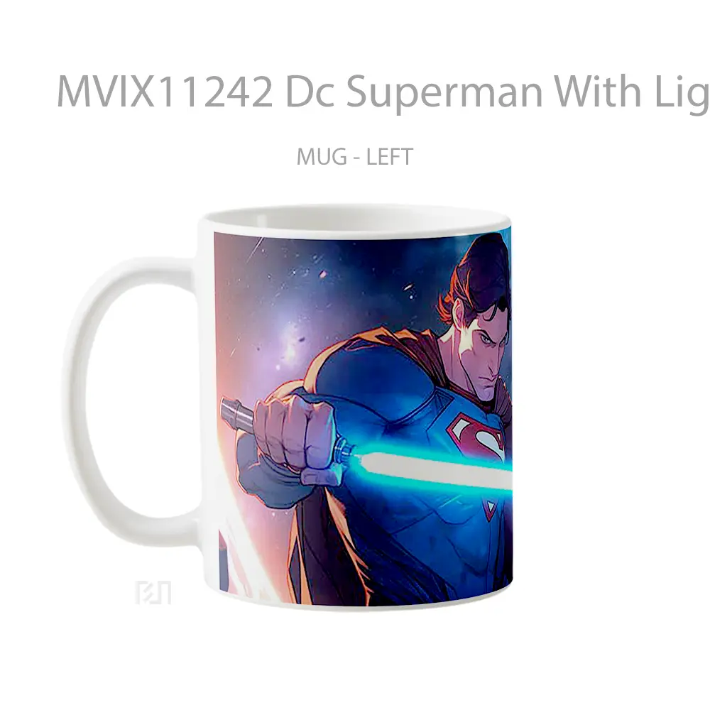 Mug Dc Superman With Lightsaber Gelas Keramik Koleksi Superhero - All-side / Desain