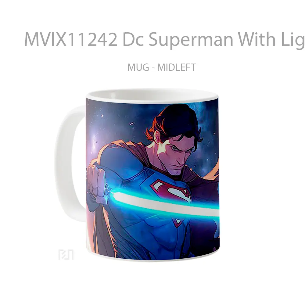 Mug Dc Superman With Lightsaber Gelas Keramik Koleksi Superhero - All-side / Desain