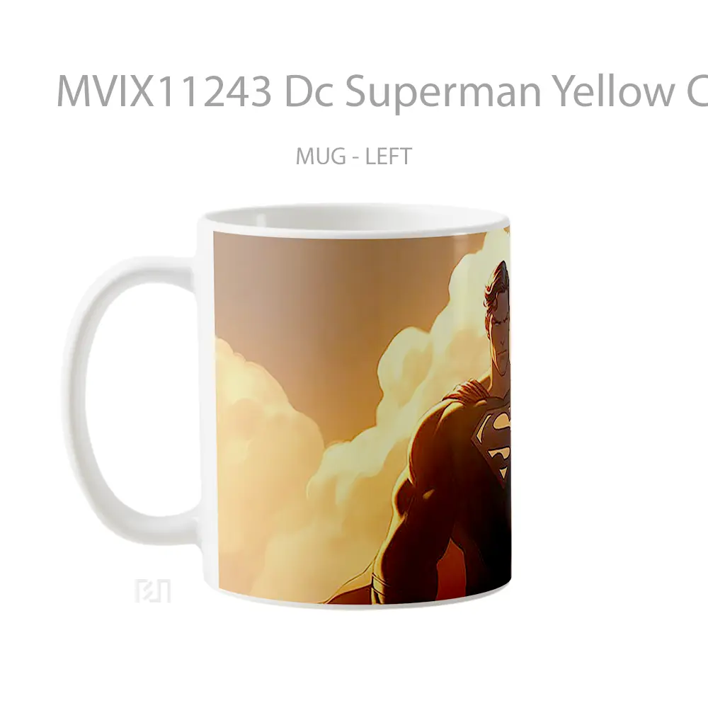 Mug Dc Superman Yellow Clouds Koleksi Mug Film dan Komik - All-side / Desain