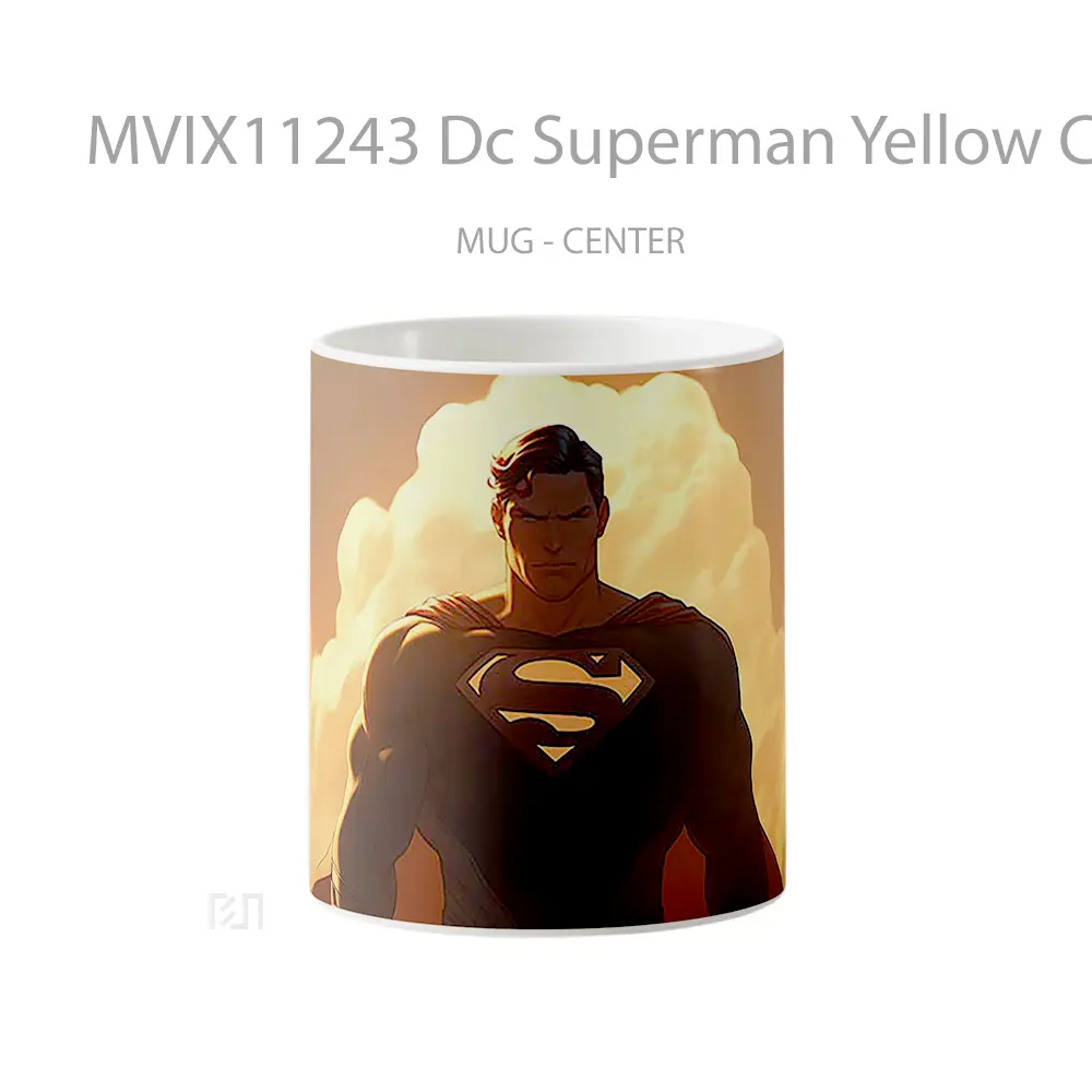 Mug Keramik Premium SNI - Mug Dc Superman Yellow Clouds Koleksi Mug Film dan Komik