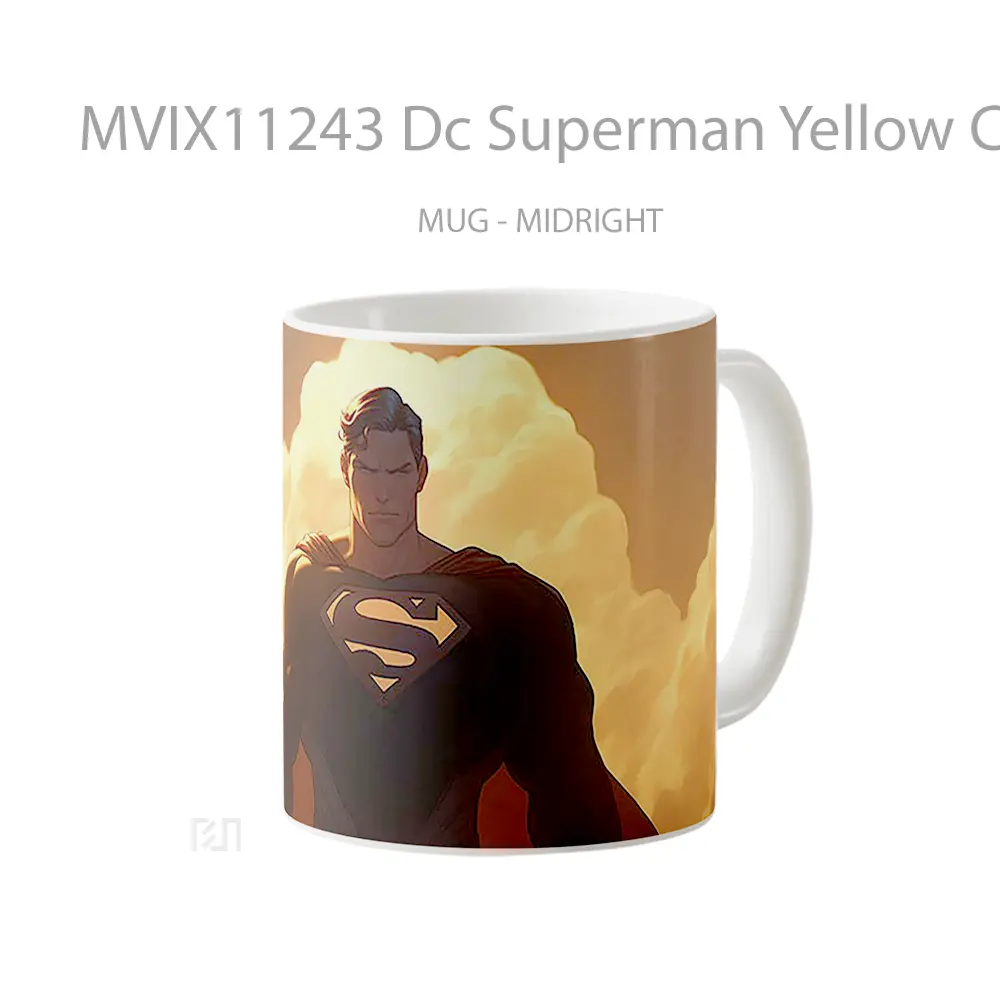 Mug Dc Superman Yellow Clouds Koleksi Mug Film dan Komik - All-side / Desain
