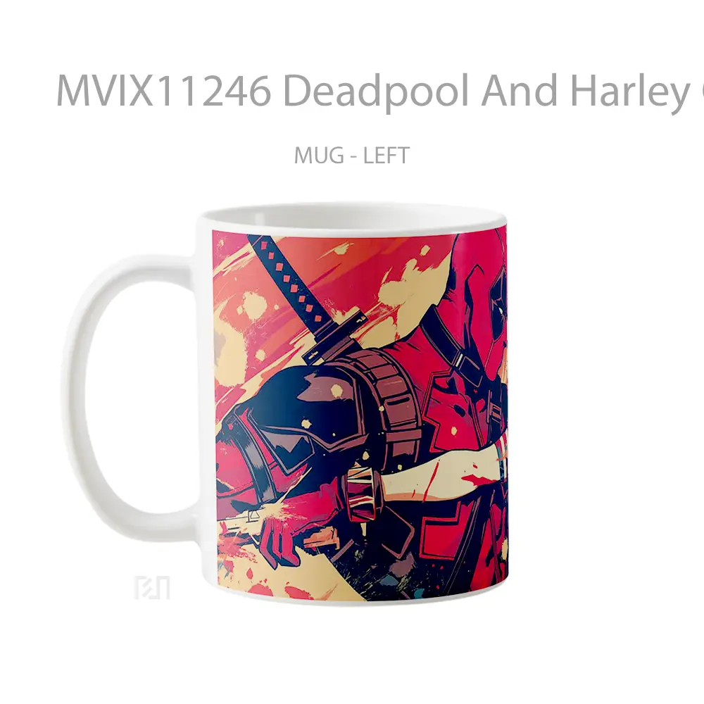 Mug Deadpool And Harley Quinn Koleksi Mug Limited Edition - All-side / Desain
