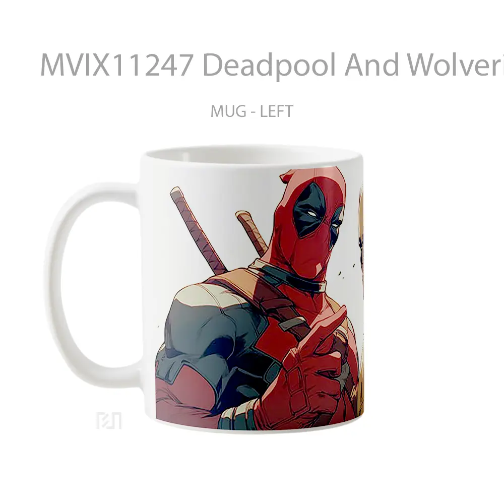 Mug Deadpool And Wolverine Battle Gelas Keramik Desain Unik - All-side / Desain