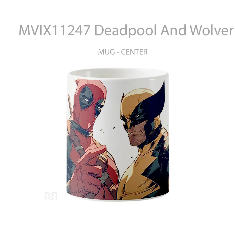 Mug Deadpool And Wolverine Battle Gelas Keramik Desain Unik