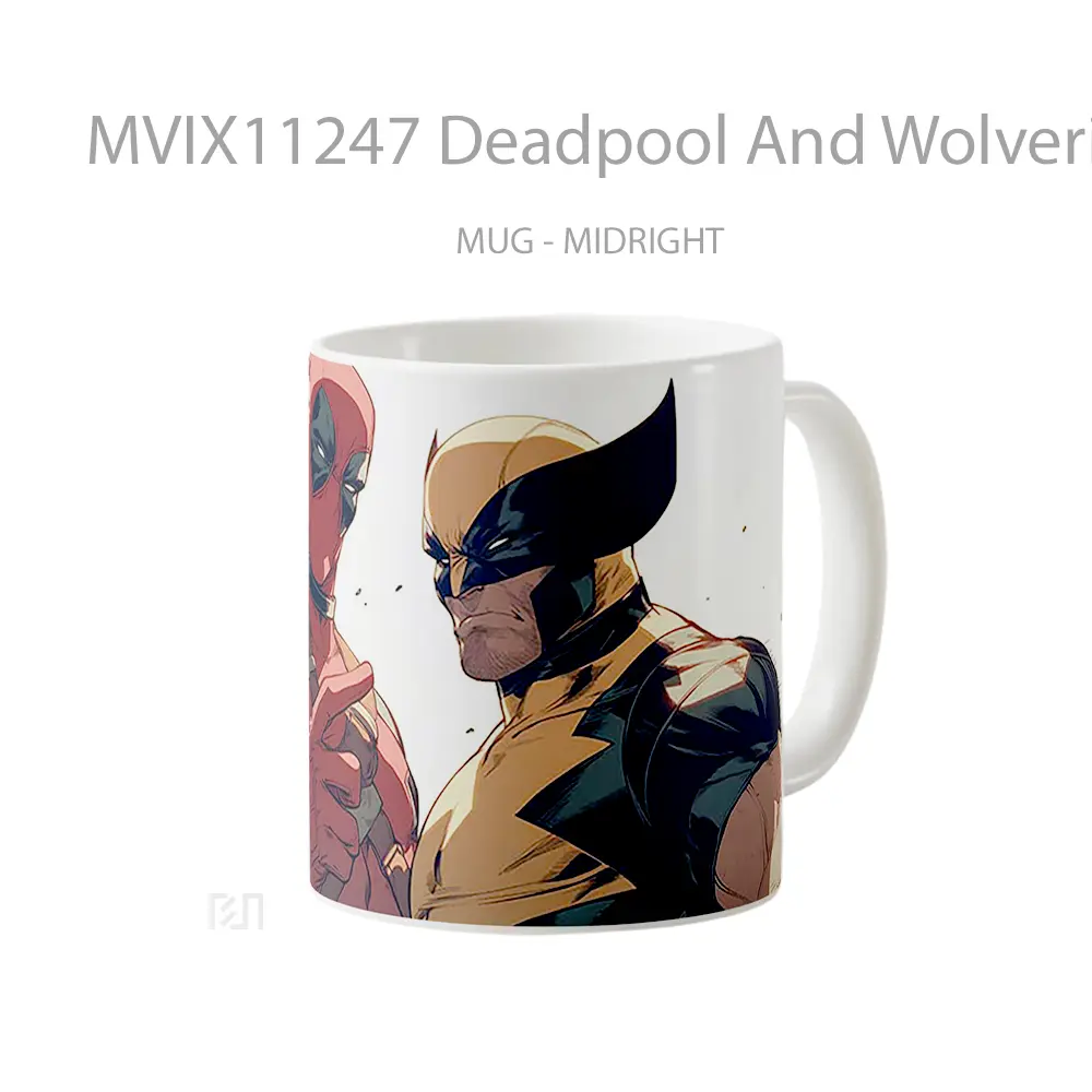 Mug Deadpool And Wolverine Battle Gelas Keramik Desain Unik - All-side / Desain