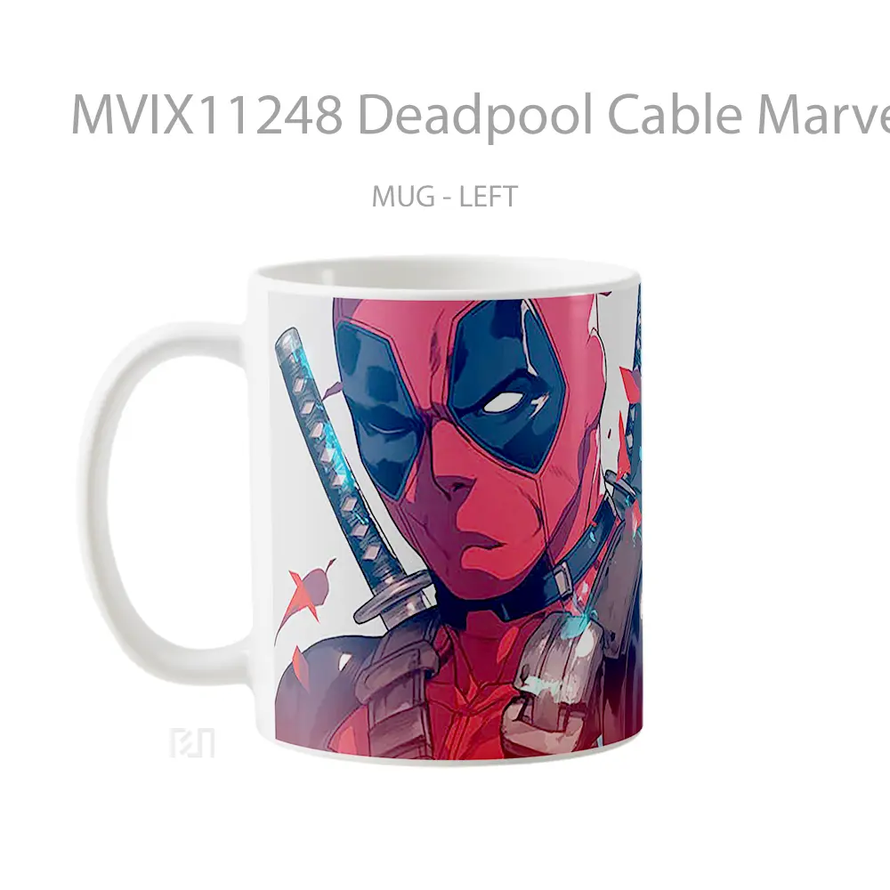 Mug Deadpool Cable Marvel Comics Antiheroes Hadiah Unik Anime Lovers - All-side / Desain