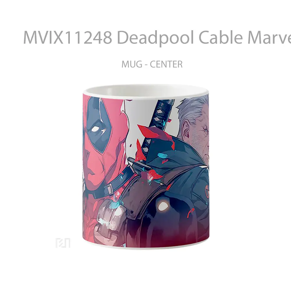 Mug Deadpool Cable Marvel Comics Antiheroes Hadiah Unik Anime Lovers