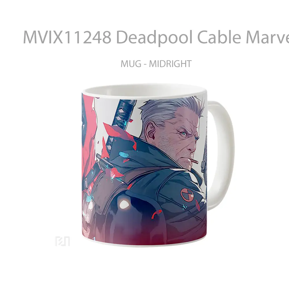 Mug Deadpool Cable Marvel Comics Antiheroes Hadiah Unik Anime Lovers - All-side / Desain