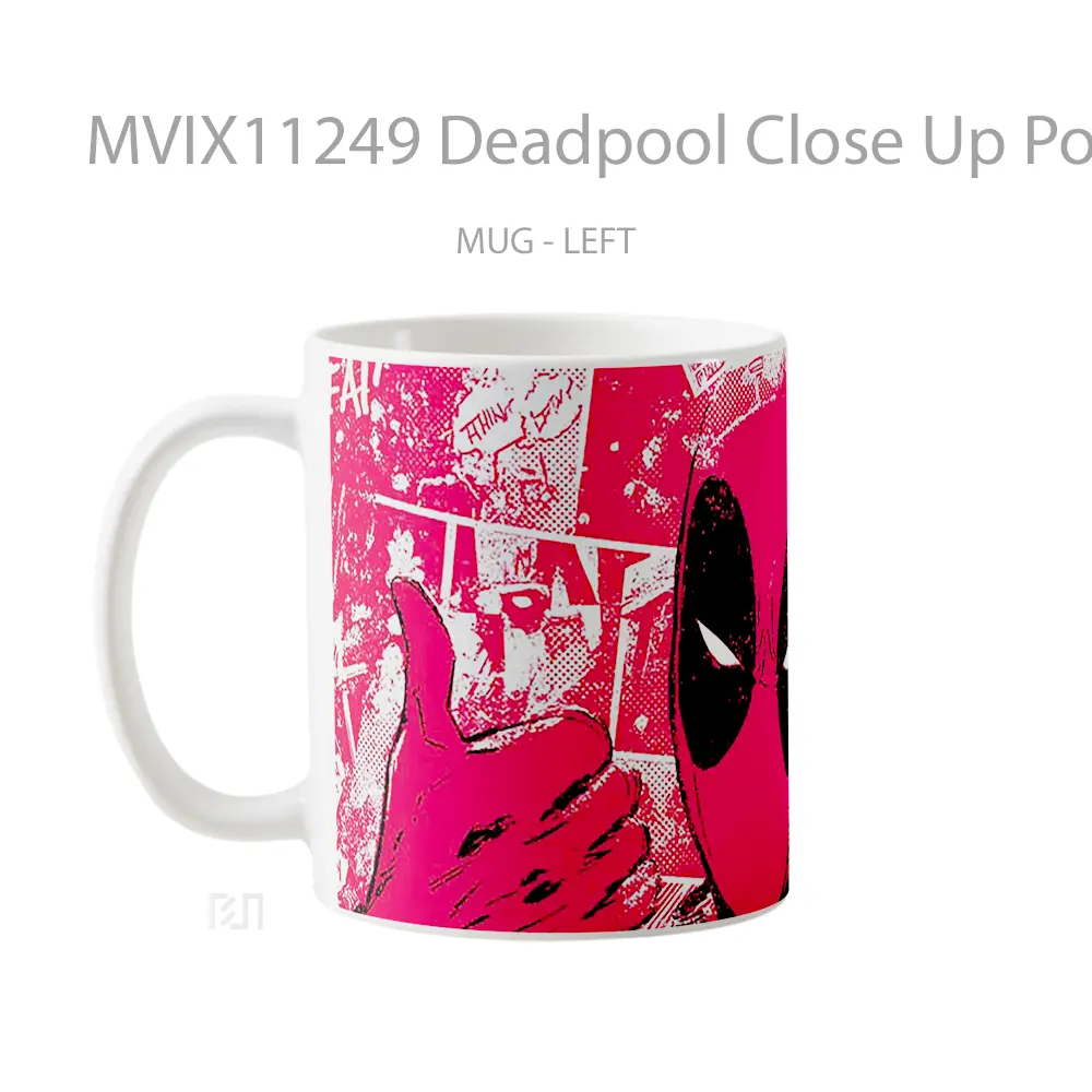 Mug Deadpool Close Up Pop Art Style Mug Aesthetic Koleksi Spesial - All-side / Desain
