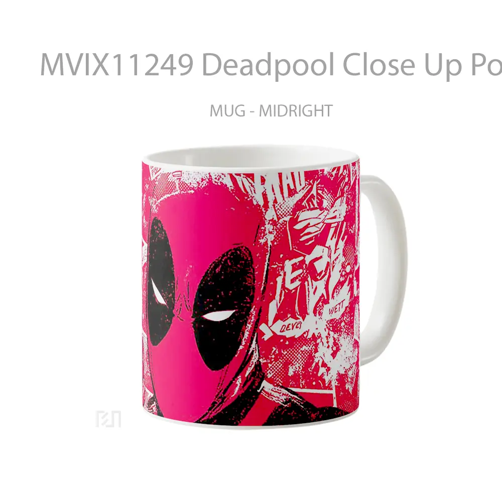 Mug Deadpool Close Up Pop Art Style Mug Aesthetic Koleksi Spesial - All-side / Desain
