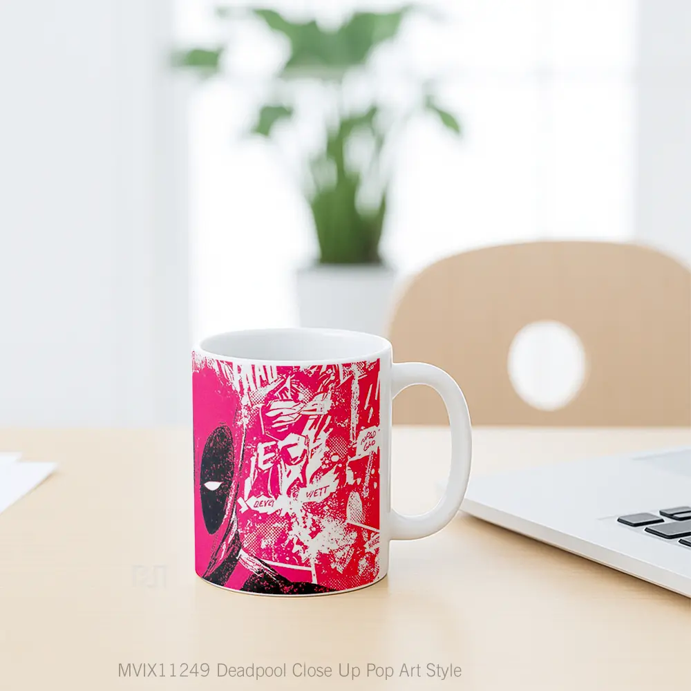 Mug Deadpool Close Up Pop Art Style Mug Aesthetic Koleksi Spesial - All-side / Desain