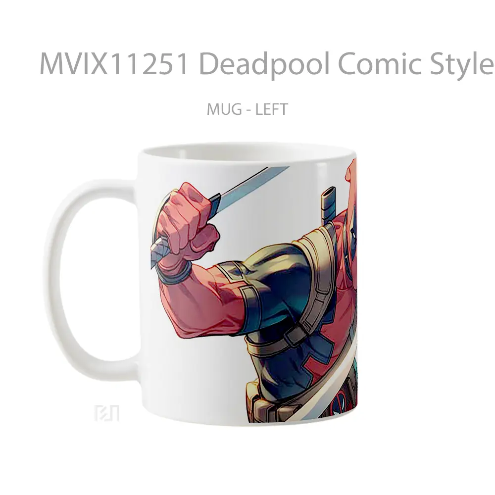 Mug Deadpool Comic Style Gelas Keramik Desain Unik - All-side / Desain