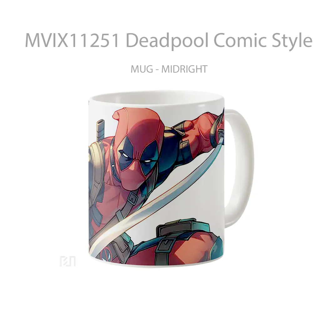 Mug Deadpool Comic Style Gelas Keramik Desain Unik - All-side / Desain