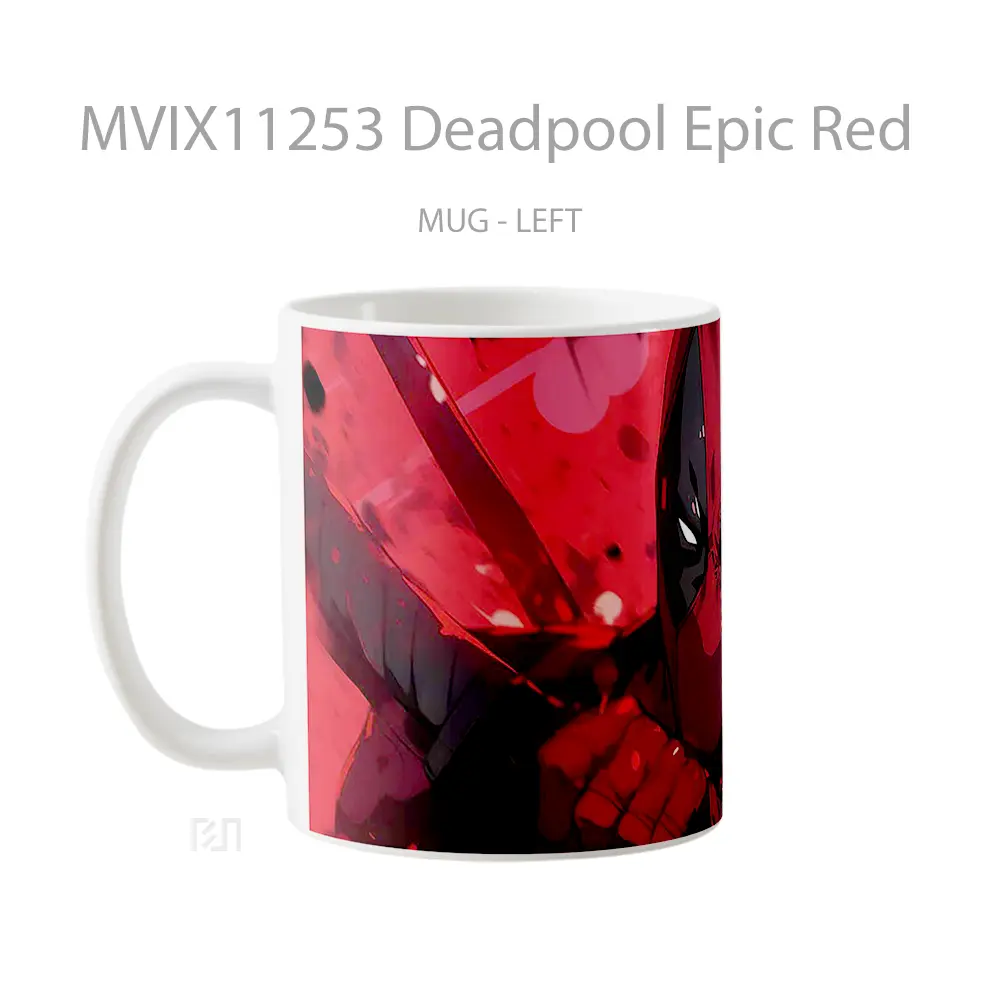 Mug Deadpool Epic Red Hadiah Lucu dan Menarik - All-side / Desain