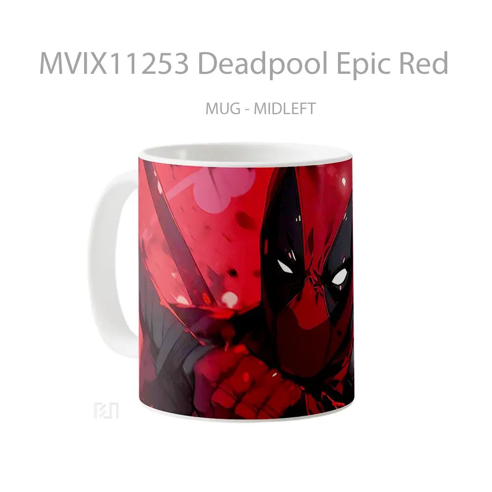 Mug Deadpool Epic Red Hadiah Lucu dan Menarik - All-side / Desain