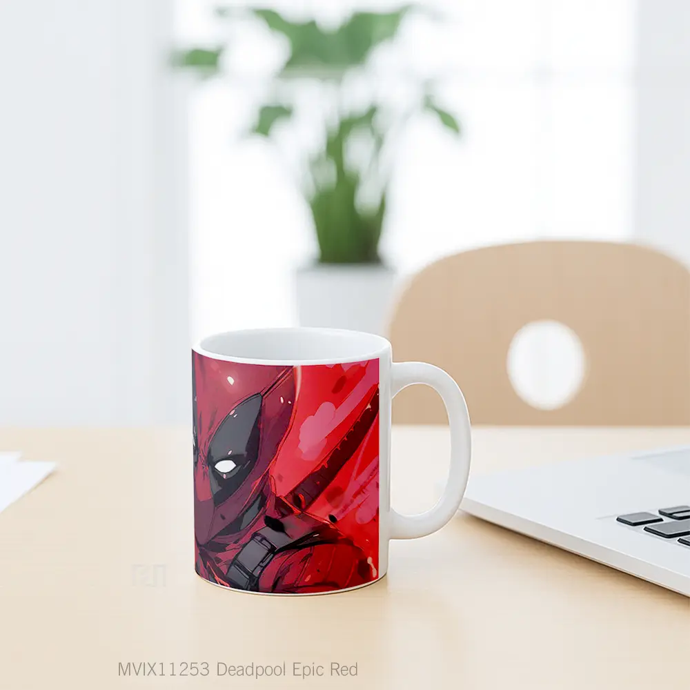 Mug Deadpool Epic Red Hadiah Lucu dan Menarik - All-side / Desain