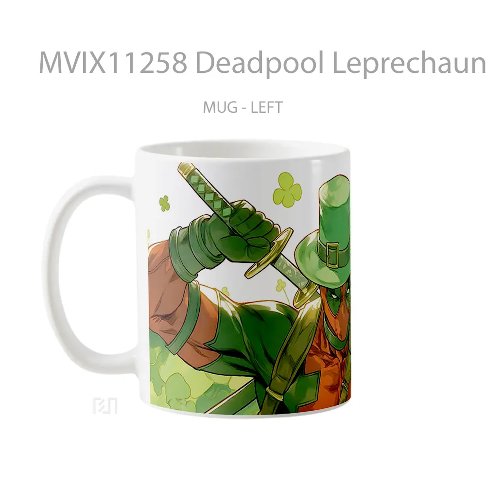 Mug Deadpool Leprechaun Green Clovers St Patricks Day Koleksi Mug Limited Edition - All-side / Desain