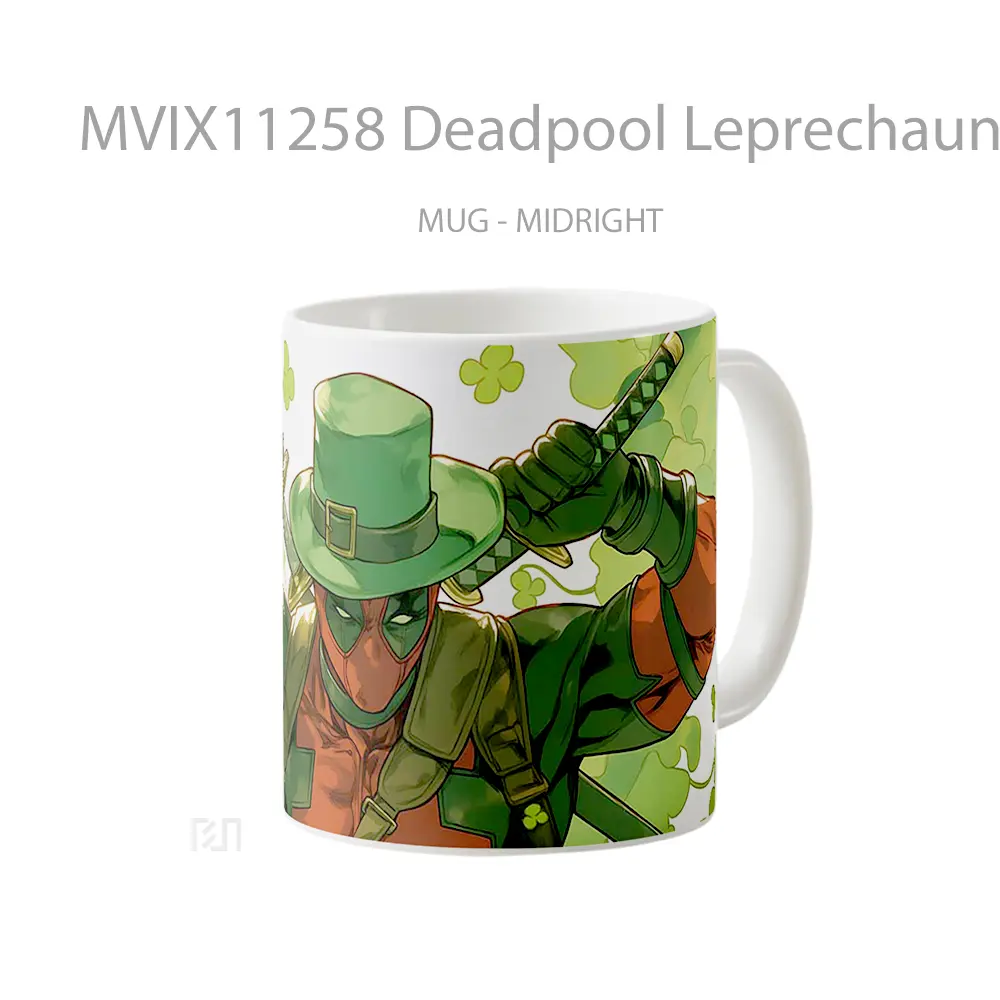 Mug Deadpool Leprechaun Green Clovers St Patricks Day Koleksi Mug Limited Edition - All-side / Desain