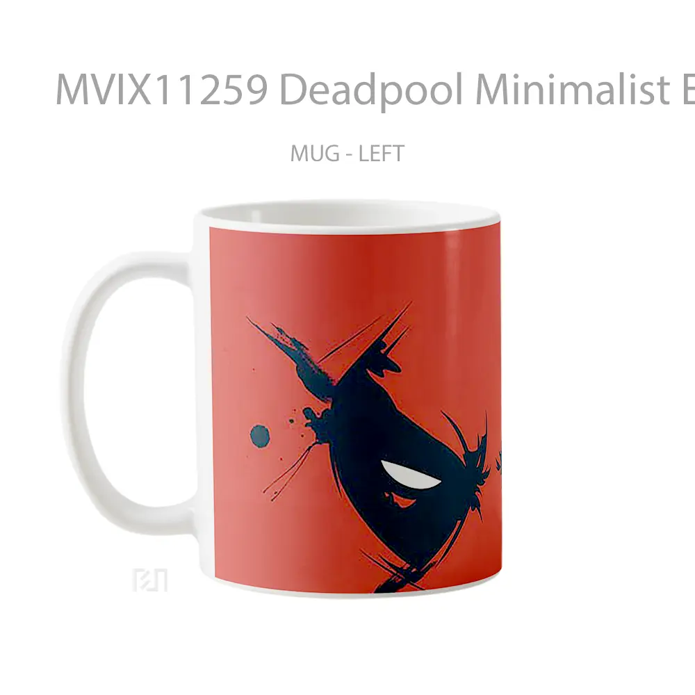 Mug Deadpool Minimalist Eyes Gelas Keramik Desain Unik - All-side / Desain