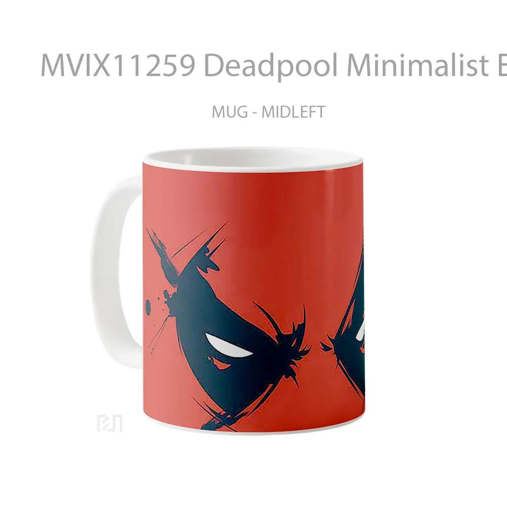 Mug Deadpool Minimalist Eyes Gelas Keramik Desain Unik - All-side / Desain