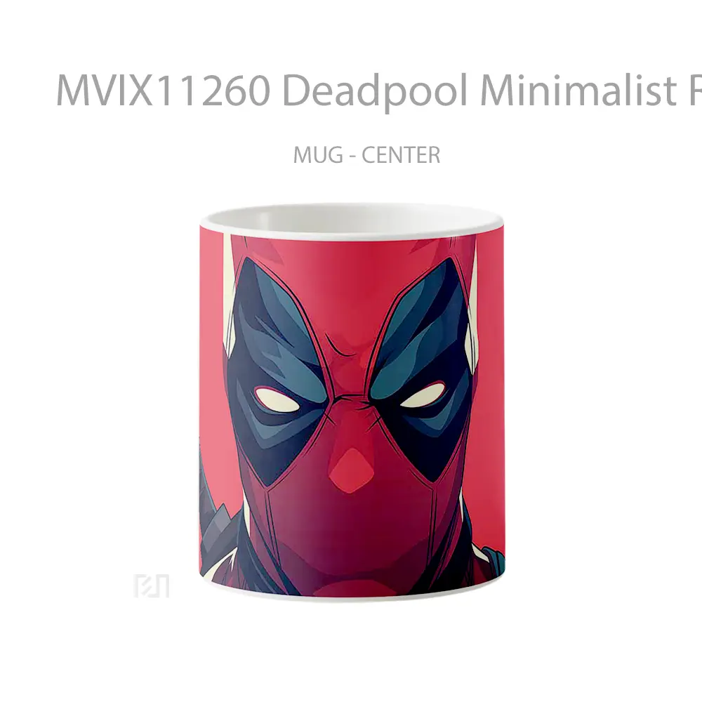 Mug Deadpool Minimalist Red Style Hadiah Lucu dan Menarik