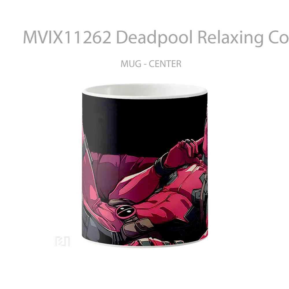 Mug Deadpool Relaxing Cool Gelas Keramik Desain Unik