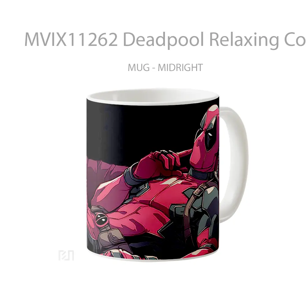 Mug Deadpool Relaxing Cool Gelas Keramik Desain Unik - All-side / Desain