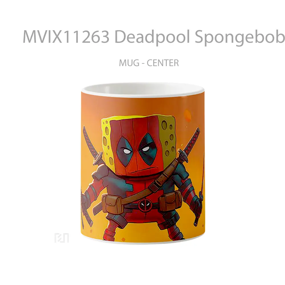 Mug Deadpool Spongebob Hero Mug Anime Populer Koleksi Spesial