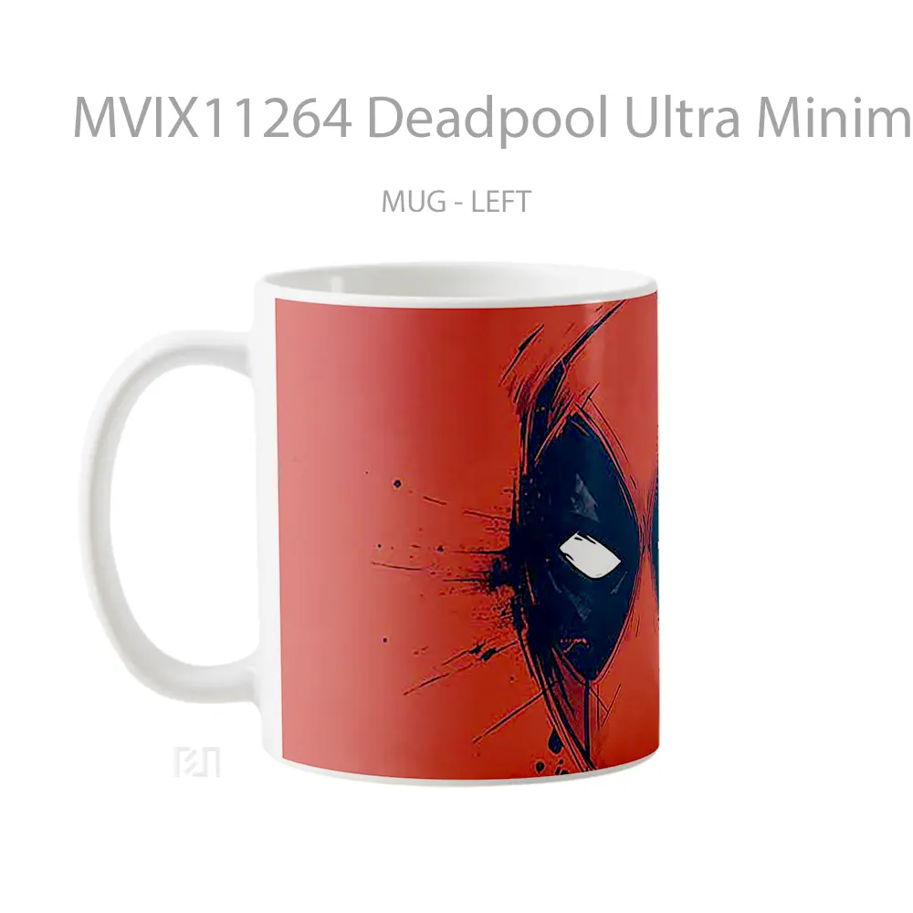 Mug Deadpool Ultra Minimalist Comics Gelas Keramik Desain Unik - All-side / Desain