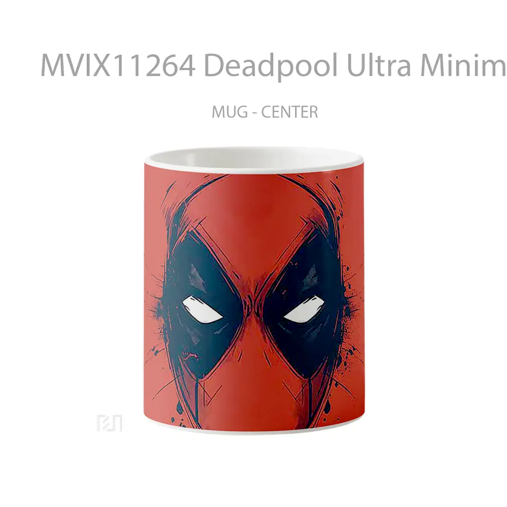Mug Deadpool Ultra Minimalist Comics Gelas Keramik Desain Unik